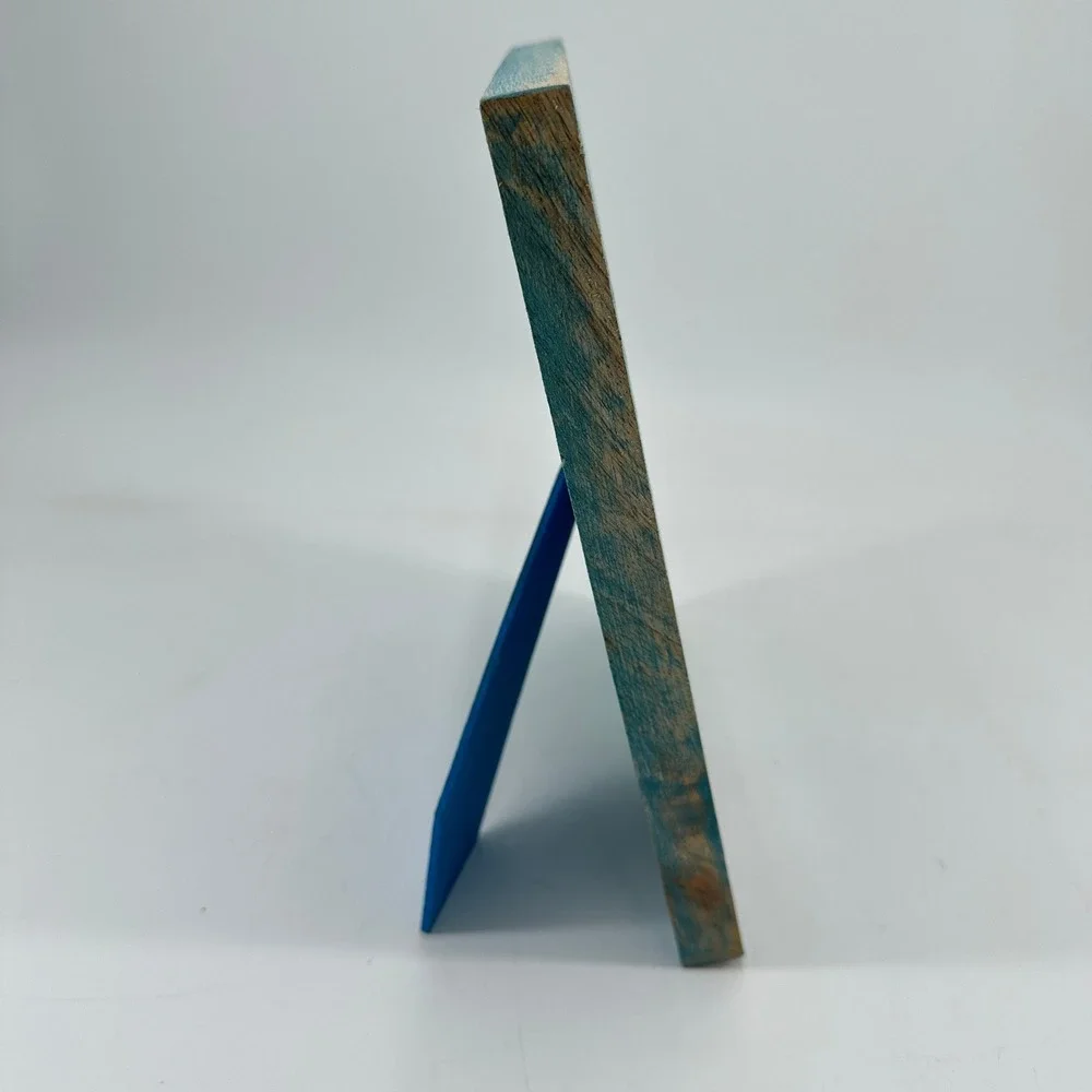 Rustic‎ Distressed Teal Blue Wood Picture Frame 5x7 Tabletop Wall Mount Coastal